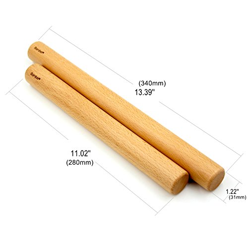 Bamber Wood Rolling Pin, 11 Inch by 1-1/5 Inch