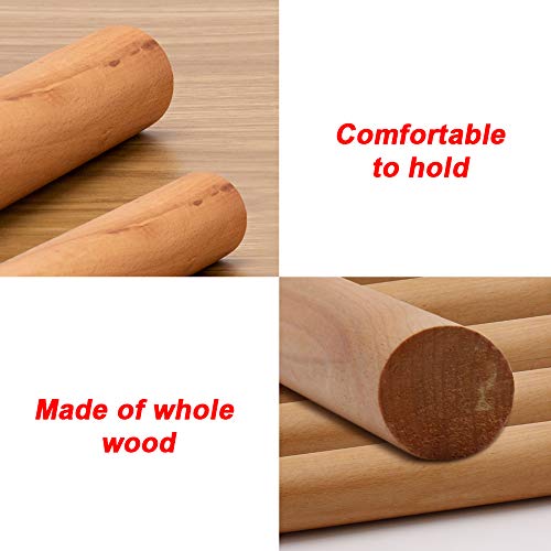 Rolling Pin Wood, Rolling Pins for Baking with Premium Beech Wood Perfect for Restaurants and Home, 16 Inch