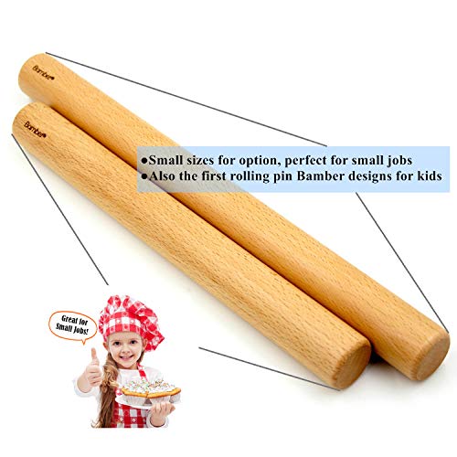 Bamber Wood Rolling Pin, 11 Inch by 1-1/5 Inch