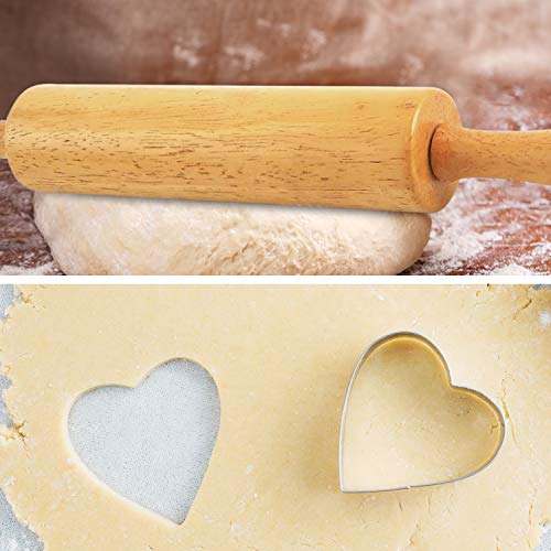 HelferX 17.6'' Long Wooden Rolling Pin