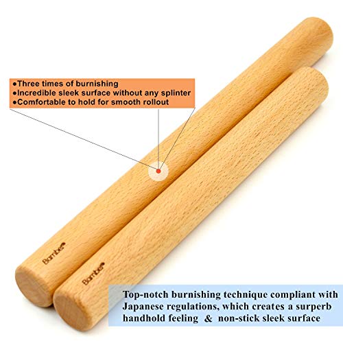 Bamber Wood Rolling Pin, 11 Inch by 1-1/5 Inch