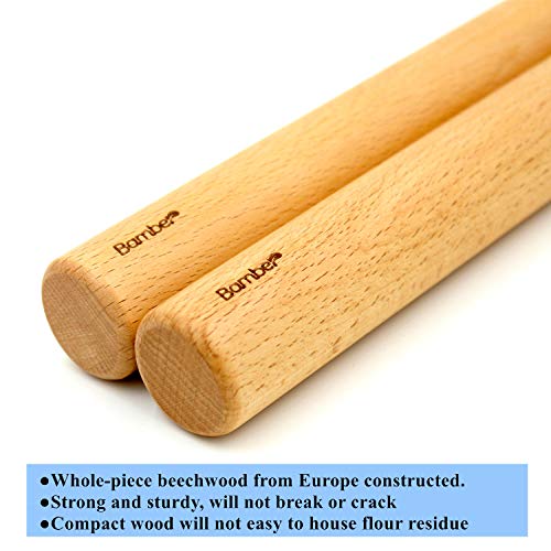 Bamber Wood Rolling Pin, 11 Inch by 1-1/5 Inch